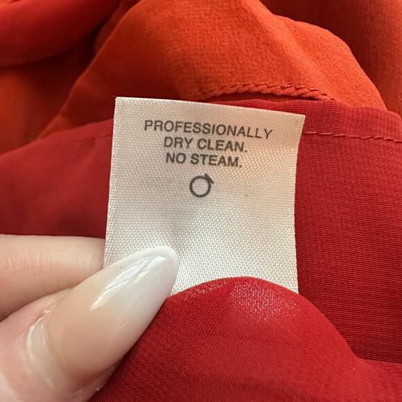 Classiques Entier dark orange sleeveless silk top size 4 - Picture 9 of 13